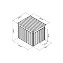 Abri de jardin 4,42m² en acier galvanisé gris anthracite Rheinfelden 78 - Vitavia