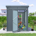 Abri de jardin 4,42m² en acier galvanisé gris anthracite Rheinfelden 78 - Vitavia