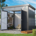 Abri de jardin 6,43m² en acier galvanisé gris anthracite Rheinfelden 108 - Vitavia