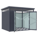 Abri de jardin 6,43m² en acier galvanisé gris anthracite Rheinfelden 108 - Vitavia