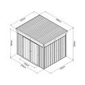 Abri de jardin 6,43m² en acier galvanisé gris anthracite Rheinfelden 108 - Vitavia