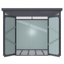 Abri de jardin 6,43m² en acier galvanisé gris anthracite Rheinfelden 108 - Vitavia