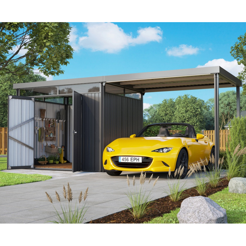 Abri de jardin Rheinfelden 108 avec appentis de 6,63m² - Vitavia