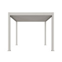 Pergola bioclimatique autoportante en alu beige sable 3x4m Ombrea VS