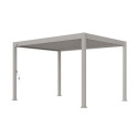 Pergola bioclimatique autoportante en alu beige sable 3x4m Ombrea VS