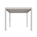 Pergola bioclimatique autoportante en alu beige sable 3x4m Ombrea VS