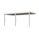 Pergola bioclimatique adossée en alu beige sable 3x6m Ombrea VS