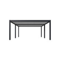 Carport double 30m² en aluminium anthracite et toit en acier - Ombrea