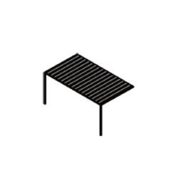 Extension 15m² pour carport simple en aluminium anthracite et toit en acier - Ombrea