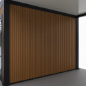 Carport simple 15m² en aluminium anthracite et toit en acier avec abri de 6m² - Ombrea
