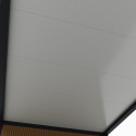 Carport simple 15m² en aluminium anthracite et toit en acier avec abri de 6m² - Ombrea