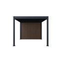 Pergola bioclimatique autoportante en alu anthracite 3x4m + abri 6m² - Ombrea VS