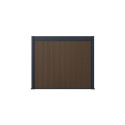 Pergola bioclimatique autoportante en alu anthracite 3x4m + abri 6m² - Ombrea VS