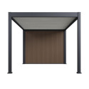 Pergola bioclimatique autoportante en alu anthracite - lames blanches - 3x4m + abri 6m² - Ombrea VS