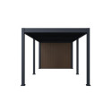Pergola bioclimatique autoportante en alu anthracite 3x6m + abri 6m² - Ombrea VS