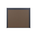Pergola bioclimatique autoportante en alu anthracite - lames blanches - 3x6m + abri 6m² - Ombrea VS