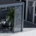 Panneau décoratif 1m - motif à feuilles - anthracite - OMBREA VS