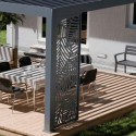 Panneau décoratif 1m - motif à feuilles - anthracite - OMBREA VS