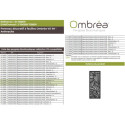 Panneau décoratif 1m - motif à feuilles - anthracite - OMBREA VS