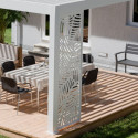 Panneau décoratif 1m - motif à feuilles - blanc - OMBREA VS