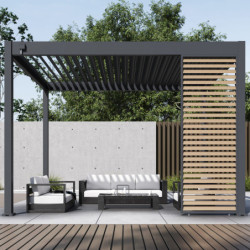 Panneau latéral à ventelles 1m - aspect bois - OMBREA VS
