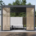 Panneau latéral à ventelles 1m - aspect bois - OMBREA VS