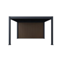 Pergola bioclimatique autoportante en alu anthracite 4x4m + abri 8m² - Ombrea VS