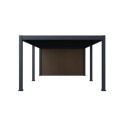 Pergola bioclimatique autoportante en alu anthracite 4x6m + abri 8m² - Ombrea VS