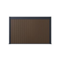 Pergola bioclimatique autoportante en alu anthracite 4x6m + abri 8m² - Ombrea VS