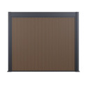 Pergola bioclimatique autoportante motorisée en alu anthracite 3x4m + abri 6m² - ELMO - Ombrea
