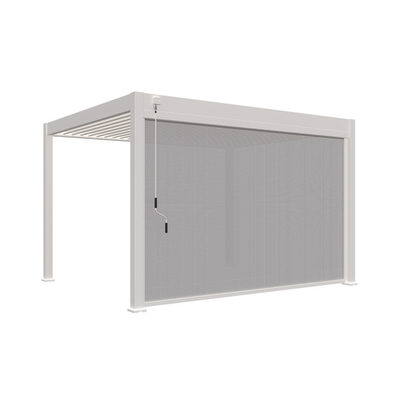 Store latéral blanc 400cm pour pergola bioclimatique en alu Ombrea VS