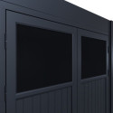Abri de jardin 6m² en alu et bois composite pour pergola bioclimatique autoportée - Ombrea