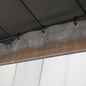Set de moustiquaires en polyester gris pour tonnelle de jardin 300x300cm Pasu - Sunjoy
