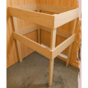 Sauna traditionnel d'angle 4 à 5 places - avec couronne - porte moderne - poêle avec ctrl intégré - Airi - KARIBU