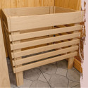 Sauna d'angle 2 à 3 places - 38mm - sans couronne - poêle Easy Bio ctrl externe - porte en verre clair - Yuma - KARIBU