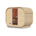 Sauna d'extérieur 4 à 6 places - parois 38mm - porte en verre - Quadro 1 Plus - KARIBU