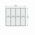 Sauna d'extérieur 4 à 6 places - parois 38mm - porte en verre - poêle ctrl intégré - Quadro 1 Plus - KARIBU