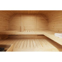 Sauna d'extérieur 4 à 6 places - parois 38mm - porte en verre - poêle Easy Bio ctrl externe - Quadro 1 Plus - KARIBU