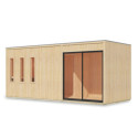 Sauna d'extérieur 4 à 6 places - parois 73mm - bois brut - sans poêle - Monterey - KARIBU
