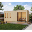 Sauna d'extérieur 4 à 6 places - parois 73mm - bois brut - poêle Easy Bio ctrl externe - Monterey - KARIBU