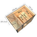 Sauna d'extérieur 2 à 4 places - parois 38mm - avec terrasse - sans poêle - Ares 1 - KARIBU