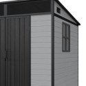 Abri de jardin en résine brossée DICKINS Skylight 4m² gris et noir + plancher - JOBU