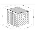 Abri de jardin en résine brossée DICKINS Skylight 4m² gris et noir + plancher - JOBU