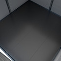 Abri de jardin en résine brossée DICKINS Skylight 4m² gris et noir + plancher - JOBU