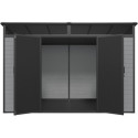 Abri de jardin en résine brossée DICKINS Skylight 6,05m² gris et noir + plancher - JOBU