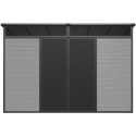 Abri de jardin en résine brossée DICKINS Skylight 6,05m² gris et noir + plancher - JOBU