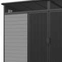 Abri de jardin en résine brossée DICKINS Skylight 6,05m² gris et noir + plancher - JOBU