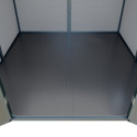 Abri de jardin en résine brossée DICKINS Skylight 6,05m² gris et noir + plancher - JOBU