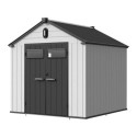 Abri de jardin en résine brossée DOCKER 5,47m² skylight + plancher - Jobu