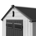 Abri de jardin en résine brossée DOCKER 5,47m² skylight + plancher - Jobu